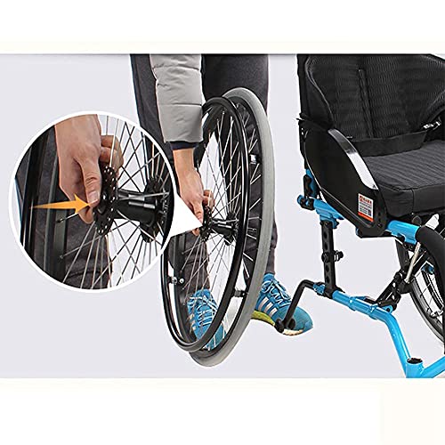 BSJZ Sillas de Ruedas Deportivas autopropulsadas Lghtweight Plegable ergonómico cómodo reposabrazos basculante reposapiernas 36/38/40 cm Asiento, Exterior SPO