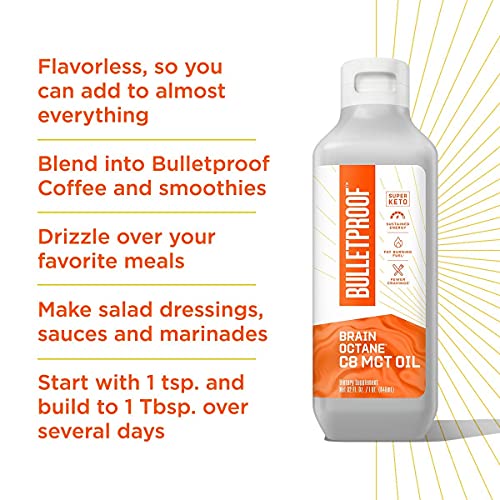 BULLETPROFF Aceite de octano mejorado, 946 ml (antes conocido como Brain Octane)