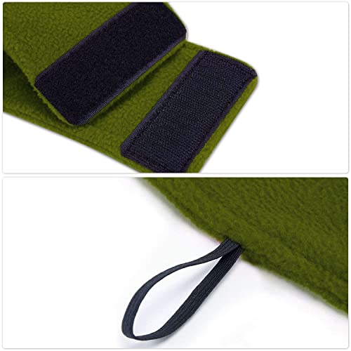 Bwiv Abrigo para Perros Chaqueta abrigadora de Invierno Ropa para Perros de Lana con Orificio para Cuerda de tracción Chaleco para Perros cálido con Tiras Reflectantes Verde 2XL