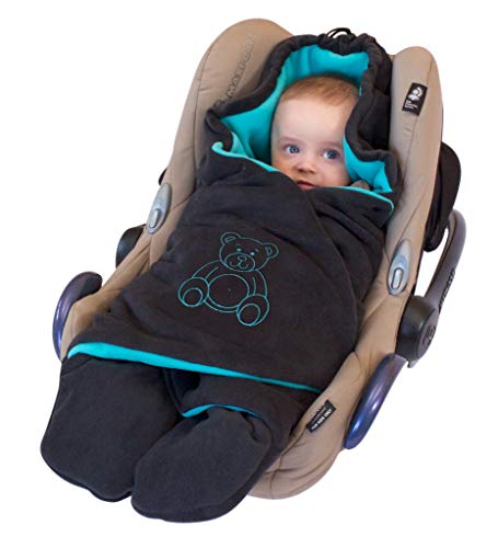 ByBoom Baby Manta arrullo de invierno para bebé, es ideal para sillas de coche (p.ej. de las marcas Maxi-Cosi y Römer), para cochecitos de bebé, sillas de paseo o cunas; LA MANTA ARRULLO ORIGINAL CON EL OSO