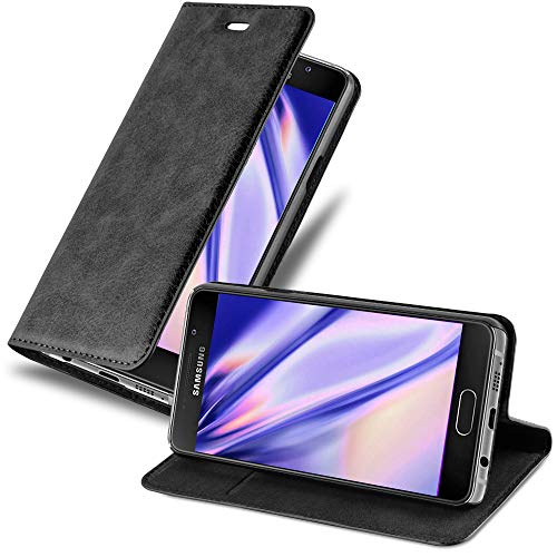 Cadorabo Funda Libro para Samsung Galaxy A5 2016 en Negro Antracita - Cubierta Proteccíon con Cierre Magnético, Tarjetero y Función de Suporte - Etui Case Cover Carcasa