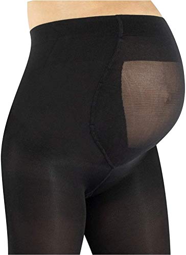 CALZITALY Medias Invernales Premama | Panty Para Futura Mama | 100 DEN | Negro, Amarillo, Naranja, Verde, Rosa | S, M, L, XL | Calcetería Italiana | (S, Negro)