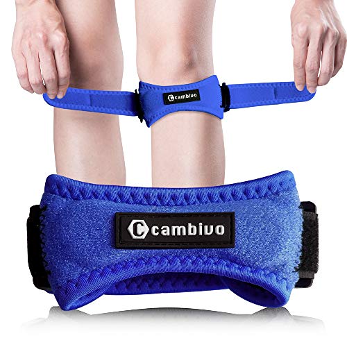 CAMBIVO 2 x Cinta Rotuliana, Rodillera Adjustable, Rodilla Protector con Correa, Banda de Soporte para Rótula Correr, Running, Voleibol, Béisbol