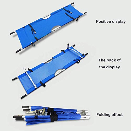 Camilla plegable de acero Camilla médica - Camilla de aleación de aluminio Camilla de acero inoxidable - Camilla de rescate de primeros auxilios