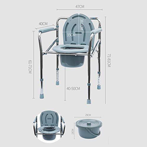 Caminantes para personas mayores Silla de inodoro Bariátrico de la silla de asiento bariátrico Ancho Amplio Asiento Bariátrico Asiento de ducha anciana Plegable Espacio de ahorro de espacio Ajustable