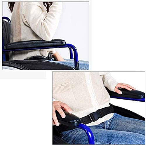 Caminantes para personas mayores Sillas de ruedas autopropulsadas, transportador portátil portátil, portátil, aleación de aluminio plegable manual ligero con neumático no neumático cojín cómodo Rolla