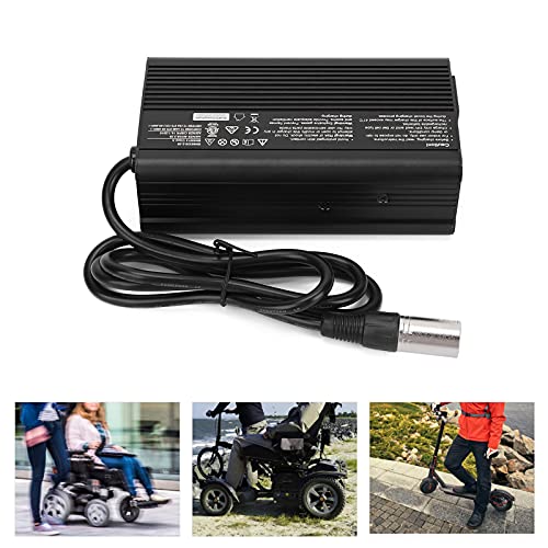 Cargador de batería para silla de ruedas de 24 V, 8 A, accesorio de repuesto, cargador de batería con conector XLR de 3 pines para scooters eléctricos, sillas de ruedas, motocicleta, 110-240 V(EU)