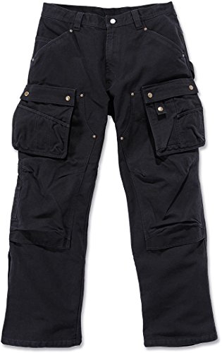 Carhartt. EB219. Blk. S425 lavado pato Multi bolsillo Tech para hombre, negro, W36/L34