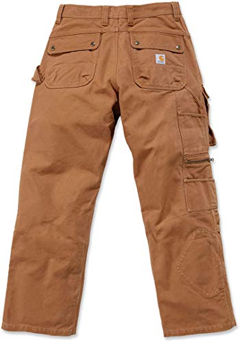 Carhartt. EB219. BRN. S425 lavado pato Multi bolsillo Tech Pant, Carhartt marrón, W36/L34