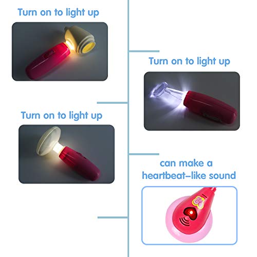 Carrito Medico Juguete Maletin Medicos Juguete para Niños y Niñas 3 4 5 años Doctora Juguetes Incluye 18 Accesorios Luces y Sonidos-Halloween / Navidad Regalos