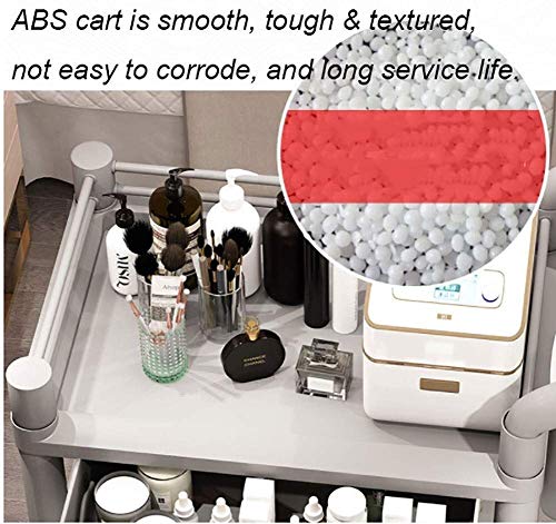 Carritos, Carrito para Salón De Belleza con Rueda De Freno, Herramienta para Carrito Médico Carrito Rodante para Instrumentos Médicos De 3 Niveles con Asa; Cubo De Tierra