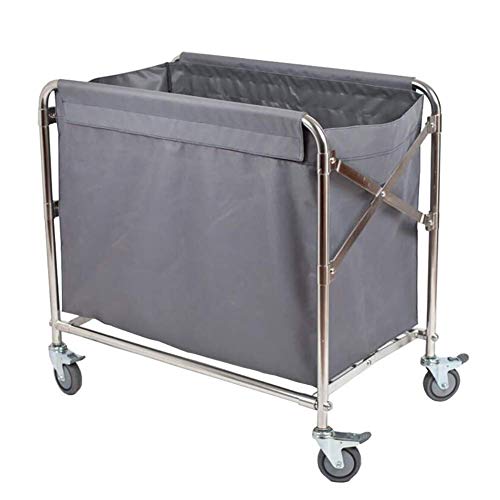 Carro de hospital, estante para suministros médicos, carro médico para herramientas, carro plegable para ropa de vestíbulo con rueda de freno universal, carro con ruedas para clasificar la ropa del ho