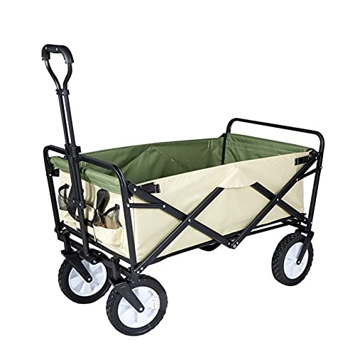 Carro Plegable De Jardín, Carro De Playa Para Acampar Carro Con Ruedas Carro Uso General Plegable Carro De Servicio Pesado Carro Carro Compras Familiar Camión Compras Para Todo Terreno Carga 100L,D