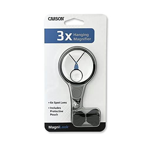 Carson LK-10 - Lupa (3X, con Lente de 6X aumentos) Color Negro