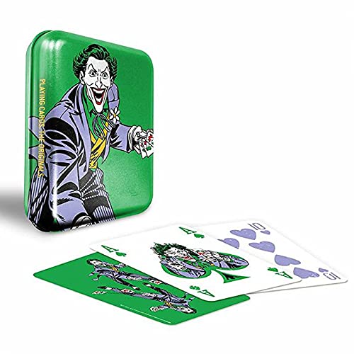 Cartamundi DC Comics The Joker - Juego de Cartas en Lata Retro en Relieve, Metal