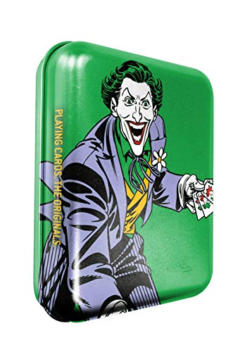 Cartamundi DC Comics The Joker - Juego de Cartas en Lata Retro en Relieve, Metal