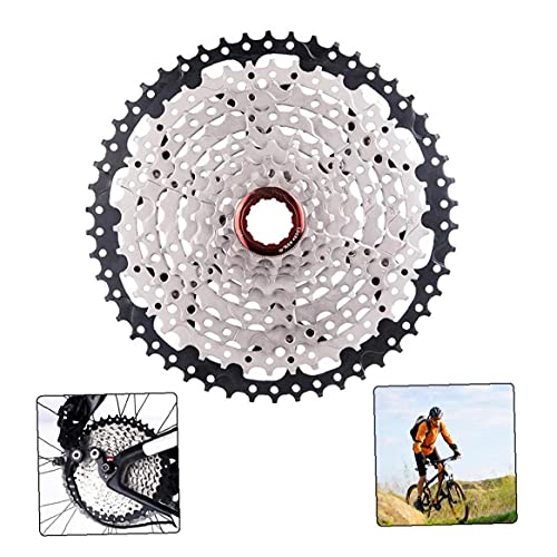 Cassette de bicicletas de montaña, acero de 9 velocidades de acero 11-50t de ancho Relación Bicicleta de montaña Rueda FreeWheel MTB Accesorios