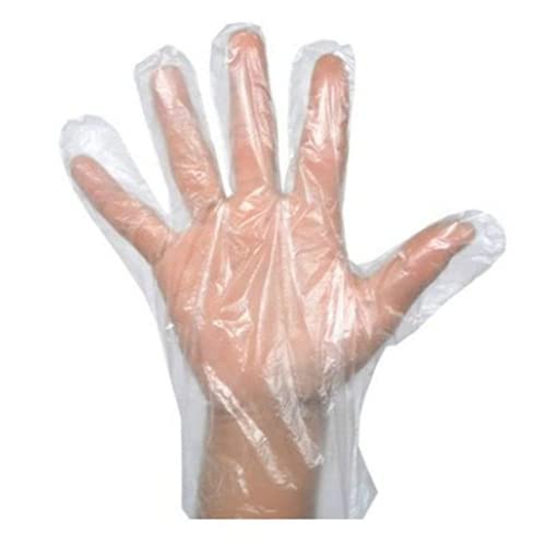 Castle Houseware 1000 x Guantes de Polietileno de plástico Desechables Grandes tamaño – Limpieza Preparar Food etc