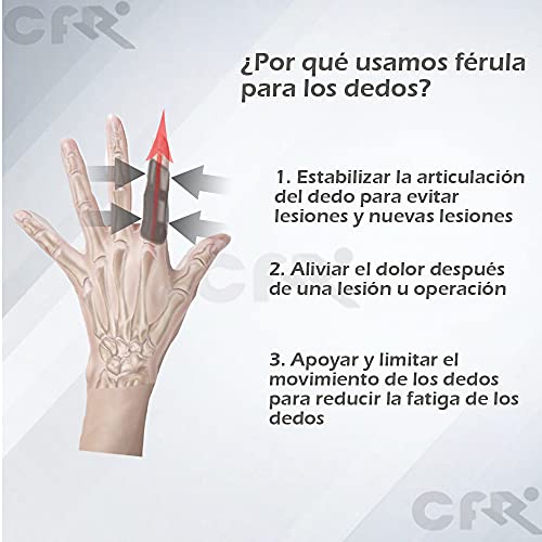 CFR Férula para Dedos Ajustable de Compresión, Banda Mágica Ajustable, Protección de Dedos, para la Vida Diaria y Deportes, Baloncesto, Voleibol y Balonmano