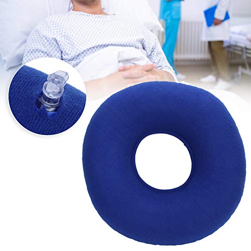 Changor Anti-Úlcera Amortiguar, Redondo Alivio Amortiguar Cámping Cuerpo Peso Hecho de Cloruro de polivinilo y Flocado por Mayor Postrado en Cama Paciente (Oscuro Azul)