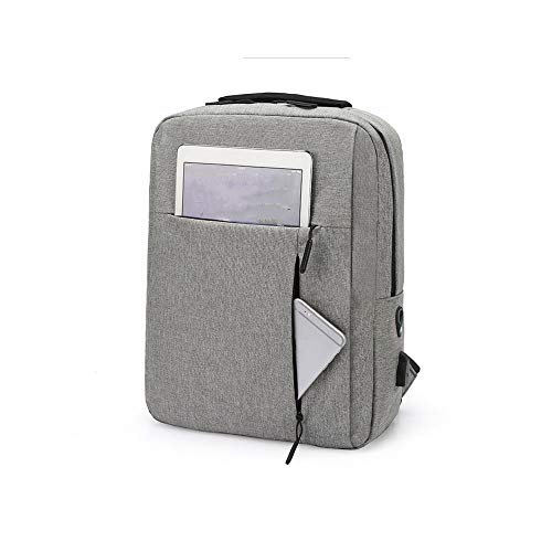 ChenTeShangMao Bolsa De Negocios Yanbaoqi Hombro Ocasional, Tendón De Tela De Nylon, Puertos Externos USB, De Gran Capacidad Mochila Impermeable (29cm * 10cm * 41cm) Ligero (Color : Gray)