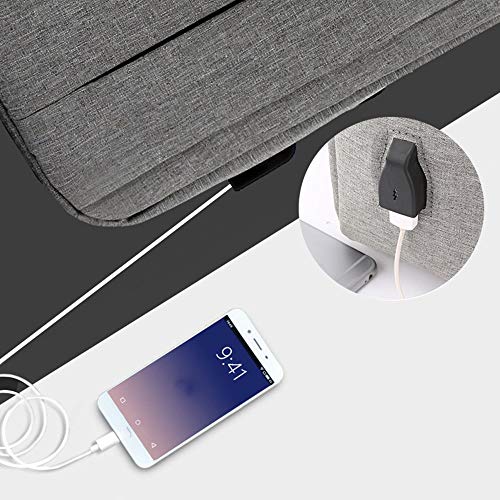 ChenTeShangMao Bolsa De Negocios Yanbaoqi Hombro Ocasional, Tendón De Tela De Nylon, Puertos Externos USB, De Gran Capacidad Mochila Impermeable (29cm * 10cm * 41cm) Ligero (Color : Gray)