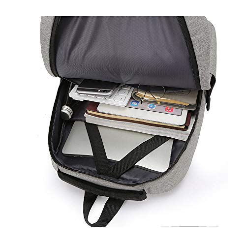 ChenTeShangMao Bolsa De Negocios Yanbaoqi Hombro Ocasional, Tendón De Tela De Nylon, Puertos Externos USB, De Gran Capacidad Mochila Impermeable (29cm * 10cm * 41cm) Ligero (Color : Gray)