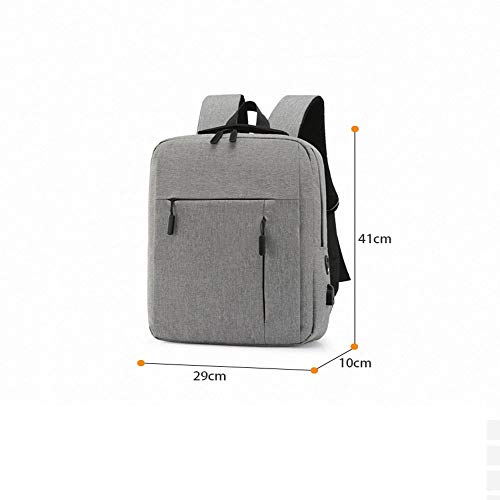 ChenTeShangMao Bolsa De Negocios Yanbaoqi Hombro Ocasional, Tendón De Tela De Nylon, Puertos Externos USB, De Gran Capacidad Mochila Impermeable (29cm * 10cm * 41cm) Ligero (Color : Gray)