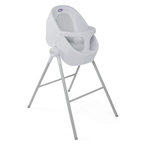 Chicco Bubble Nest, Bañera Bebé Recién Nacido Evolutiva hasta 12 Meses, con Patas para Ducha y Asiento Independiente para Bañera, 2 Configuraciones, Cierre Compacto, Máximo 11 Kg - Gris (Cool Grey)