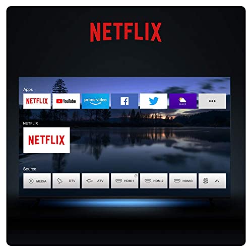 CHiQ Televisor Smart TV LED 50 Pulgadas 4K UHD, HDR 10/HLG, WiFi, Bluetooth (Solo Auriculares y Altavoces), Youtube, Netflix, Prime Video, 3 x HDMI, 2 x USB - U50H7L