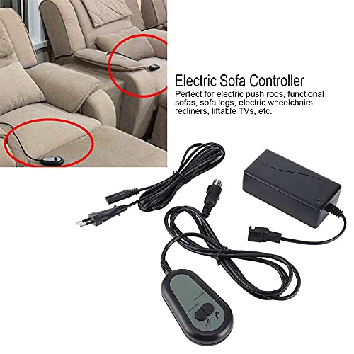 Cikonielf Sillón reclinable eléctrico Controlador Manual Silla elevadora Sillón reclinable Conector de 5 Pines Aplicación doméstica Enchufe de la UE 100-240 V