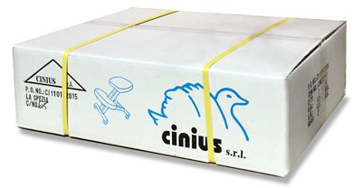 cinius Silla ergonómica Profesional Color Crema/Negro sin Respaldo