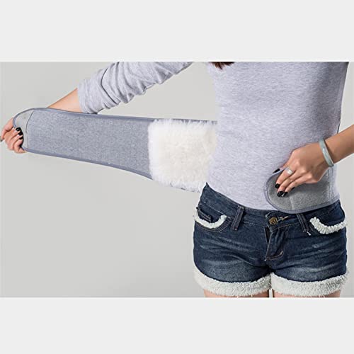 Cinturón calefactor de invierno unisex calentador de pies con cintura elástica de lana suave y cálida y transpirable, suave cinturón térmico para espalda baja