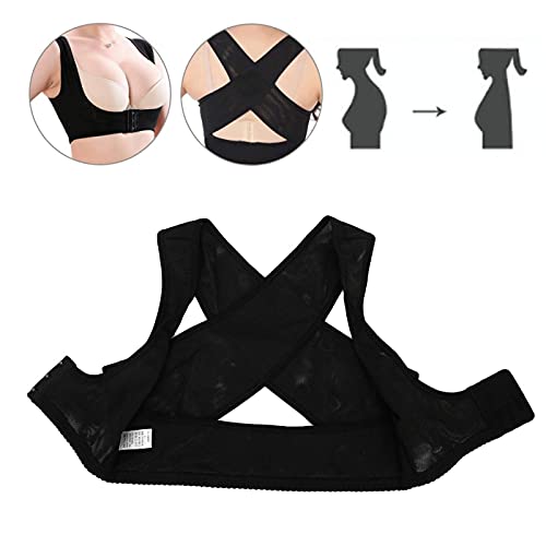 Cinturón corrector jorobado negro para mujer(XL)