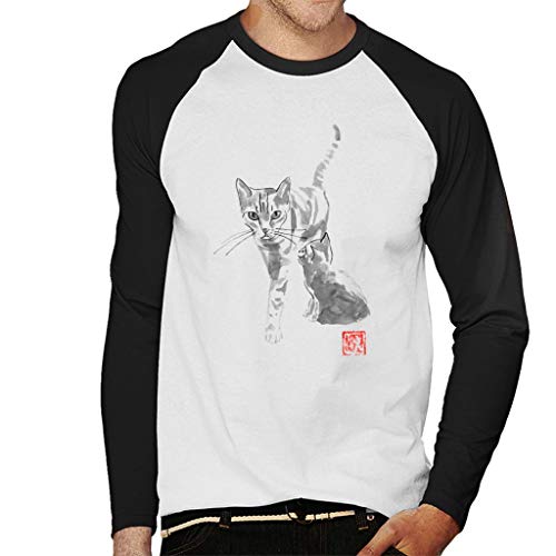 Cloud City 7 Kitten with Mum Men's Baseball Long Sleeved T-Shirt