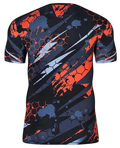 Cody Lundin Camiseta de compresión impresa 3D para hombre Cool Dry Medias de compresión de manga corta capa base para deportes, Estilo Ee, M