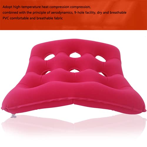 Cojín De Alivio De Presión Para Úlceras Por Presión, Cojín De Silla De Ruedas Para Personas Mayores Alivio Del Dolor De Coxis, Cojín De Asiento De Aire Inflable Para Silla Para Aliviar El Dolor,Rojo