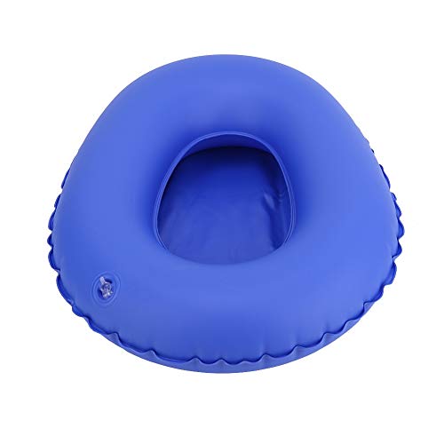 Colchoneta Inflable, Cojín de Asiento Cojín de Silla portativa Cojín de Respaldo Plegable Anti-úlcera de Inodoro Orinal para Ancianos en Cama