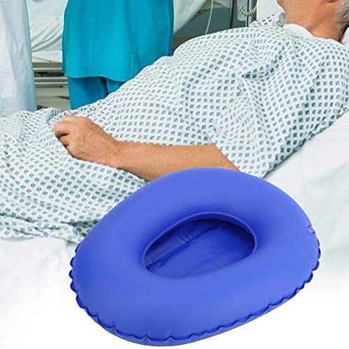 Colchoneta Inflable, Cojín de Asiento Cojín de Silla portativa Cojín de Respaldo Plegable Anti-úlcera de Inodoro Orinal para Ancianos en Cama