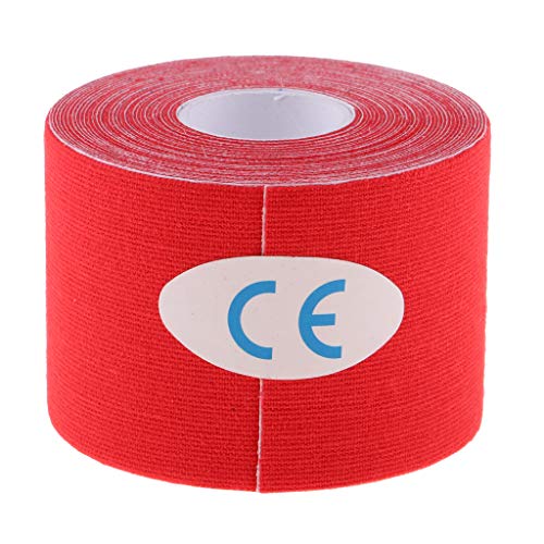 Colcolo 5cm Physio Tape Kinesiology Tape Sporttape Cinta Adhesiva Kinesiotape Vendaje para - Rojo