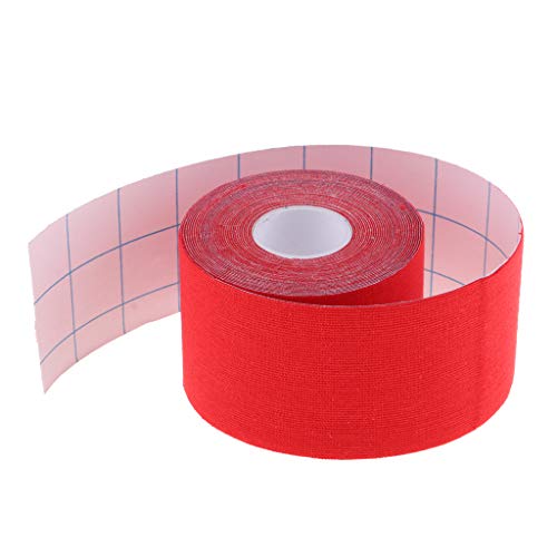 Colcolo 5cm Physio Tape Kinesiology Tape Sporttape Cinta Adhesiva Kinesiotape Vendaje para - Rojo