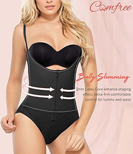 COMFREE Faja Body Reductor Mujer Adelgazante Body Moldeadora Body Shaper LencerÍa Reductora Ropa Interior Adelgazante Mujer Sin Costuras Vientre Plano Reductoras Abdomen Negro EU 36