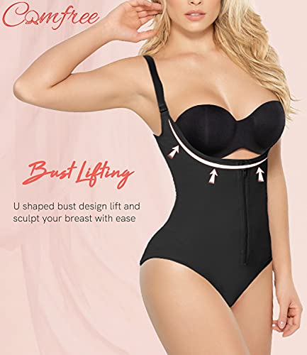 COMFREE Faja Body Reductor Mujer Adelgazante Body Moldeadora Body Shaper LencerÍa Reductora Ropa Interior Adelgazante Mujer Sin Costuras Vientre Plano Reductoras Abdomen Negro EU 36