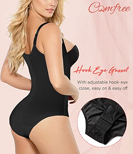 COMFREE Faja Body Reductor Mujer Adelgazante Body Moldeadora Body Shaper LencerÍa Reductora Ropa Interior Adelgazante Mujer Sin Costuras Vientre Plano Reductoras Abdomen Negro EU 36