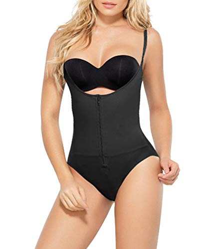 COMFREE Faja Body Reductor Mujer Adelgazante Body Moldeadora Body Shaper LencerÍa Reductora Ropa Interior Adelgazante Mujer Sin Costuras Vientre Plano Reductoras Abdomen Negro EU 36