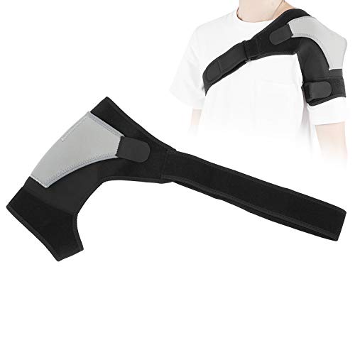 Cómodo soporte de hombro protector de hombro para mujeres y hombres para relajarse y mantener la tensión en caso de distensión muscular(Gray right shoulder)