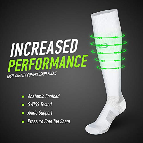 COMPRESSION FOR ATHLETES, Calcetines de compresión, protección del Tobillo y Apoyo del metatarso