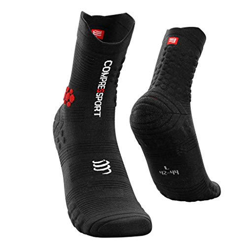 Compressport Calcetines Trail Running V3, Negro, T3 - 42/44