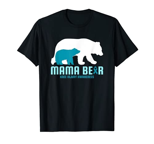 Conciencia de lesiones de rodilla Rehabilitación de rodilla relacionada con la cinta de oso de mamá Camiseta