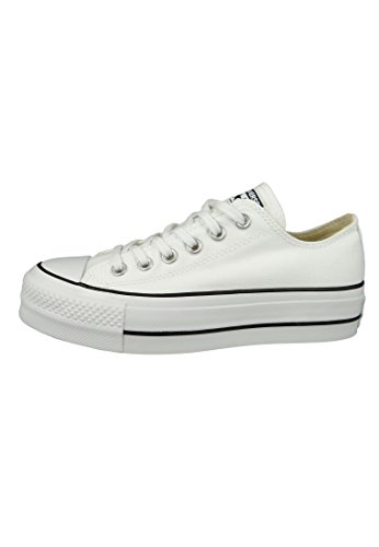 Converse Chuck Taylor All Star Lift - OX - Blanco/Negro/Blanco Canvas